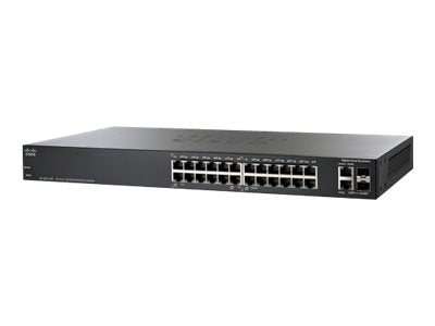 SLM224PT-UK Cisco Small Business 200 Series Smart Switch SF200-24P Switch Managed 24 x 10/100 + 2 x combo Gigabit SFP desktop PoE (12 Ports)