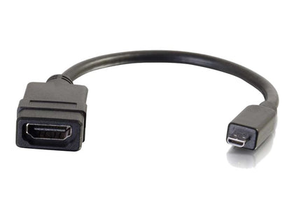 80510 | C2G HDMI Micro to HDMI Adapter Converter Dongle HDMI Adapter HDMI (F) to micro HDMI (M) 20.3 cm double shielded Black
