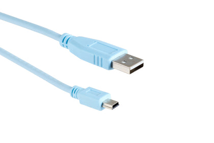 CAB-CONSOLE-USB= | Cisco USB Cable USB (M) to Mini-USB Type B (M) 1.83 m for Cisco 1921 1921 4-pair 1921 ADSL2+ 1941 Catalyst 2960 2960G 2960S