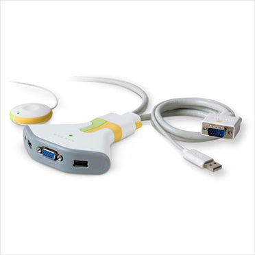 F1DF102U | Belkin Switch2 for PC-USB allows 2 computers to share 1 VGA monitor and 1 USB Keyboard/Mouse F1DF102U