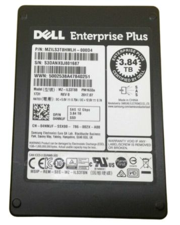 400-AJDZ Dell 3.84TB MLC SAS 12Gbps Read Intensive 2.5-inch Solid State Drive