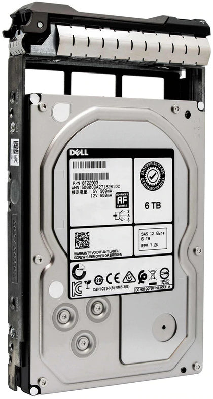 400-AVYP Dell 6TB 7200RPM SAS 12Gbps Nearline (512e) 3.5-Inch Hard Drive