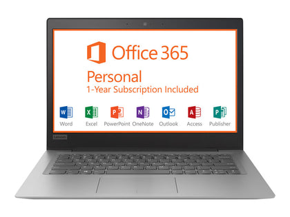 81A500FMUK | Lenovo 120S-14IAP 81A5 Celeron N3350 / 1.1GHz Win 10 Home 64-bit 4GB RAM 32GB eMMC 14" 1366 x 768 (HD) HD Graphics 500 Wi-Fi Mineral Grey Laptop