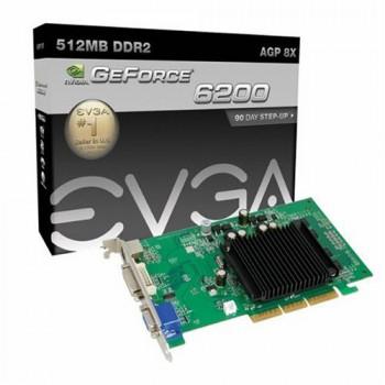 512-A8-N403-LR | EVGA GeForce 6200 512 MB DDR2 AGP 8X VGA/DVI-I/S-Video Graphics Card