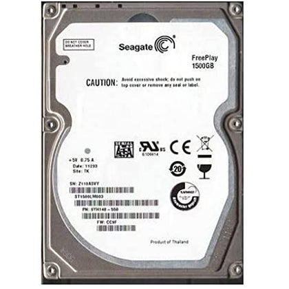 9YH148-550 Seagate FreePlay 1.5TB 5400RPM SATA 3GB/s 16MB Cache 2.5-inch Internal Hard Drive