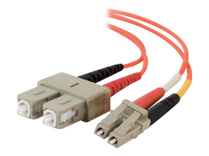 85319 | C2G Low-Smoke Zero-Halogen Patch cable LC multi-mode (M) to SC multi-mode (M) 1 m fibre optic 50 / 125 micron orange