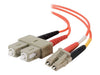 85319 | C2G Low-Smoke Zero-Halogen Patch cable LC multi-mode (M) to SC multi-mode (M) 1 m fibre optic 50 / 125 micron orange