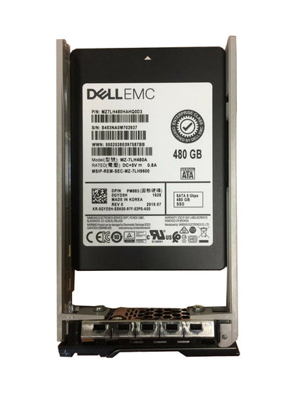 5TWWG Dell 480GB TLC SATA 6Gbps SFF Read Intensive 2.5-inch Solid State Drive