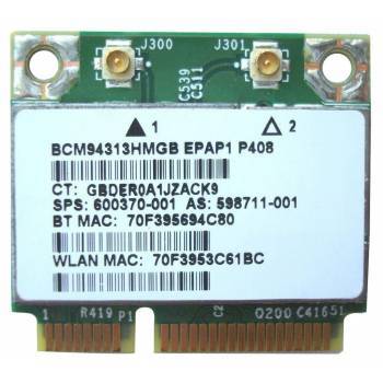 600370-001 | HP Broadcom BCM4313 Mini PCIe 802.11n Bluetooth