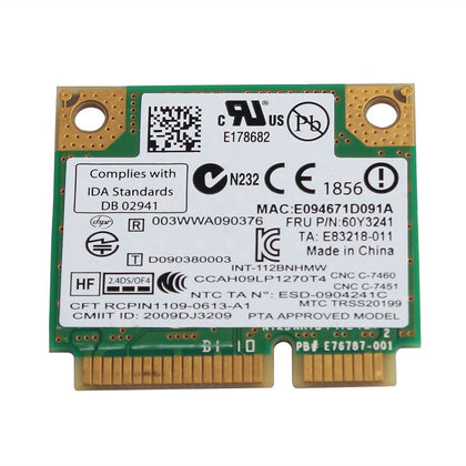 60Y3241 IBM Mini-PCI-Express Intel Centrino Wireless-N 1000 802.11b/g/n WLAN Network Adapter