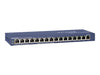FS116PEU | Netgear ProSAFE 16-Port 10/100 (Fast Ethernet) Unmanaged Switch with 8x POE