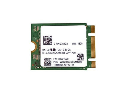 759G2 Dell 256GB TLC PCI Express 3.0 x2 NVMe M.2 2230 Solid State Drive