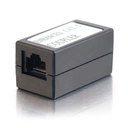 81556 | C2G In-line Modular Coupler Phone coupler RJ-45 (F) to RJ-45 (F) CAT 5e Black