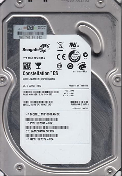 ST31000334AS Seagate DiamondMax 22 1TB 7200RPM SATA 3Gbps 32MB Cache 3.5-inch Internal Hard Drive