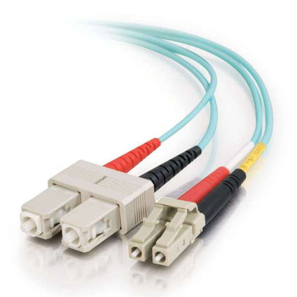 85531 | C2G LC-SC 10Gb 50/125 OM3 Duplex Multimode PVC Fiber Optic Cable (LSZH) Network Cable SC multi-mode (M) to LC multi-mode (M) 1 m fibre optic 50 / 125