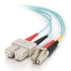 85531 | C2G LC-SC 10Gb 50/125 OM3 Duplex Multimode PVC Fiber Optic Cable (LSZH) Network Cable SC multi-mode (M) to LC multi-mode (M) 1 m fibre optic 50 / 125