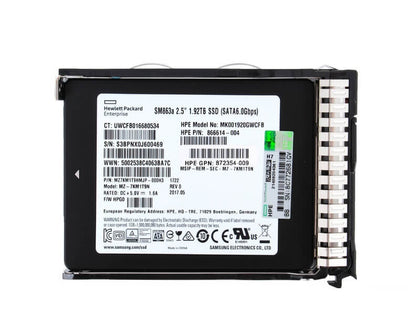 872352-K21 HPE 1.92TB SATA 6Gbps Mixed Use DS 2.5-Inch Solid State Drive with Smart Carrier