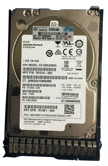 872479-H21 | HPE 1.2TB 10000RPM DS SAS 12Gbps 2.5-inch SC Enterprise G9 G10 Hard Drive