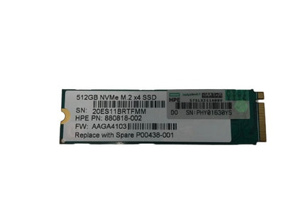 880818-002 HPE 512GB TLC PCI Express 3.0 x4 NVMe M.2 2280 Solid State Drive