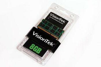 900642 VisionTek 8GB DDR3 SoDimm Non ECC PC3-12800 1600Mhz 2Rx8 Memory