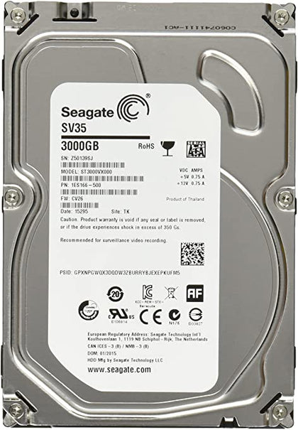 9YW166-500 Seagate SV35 Series 3TB 7200RPM SATA 6Gbps 64MB Cache 3.5-inch Internal Hard Drive