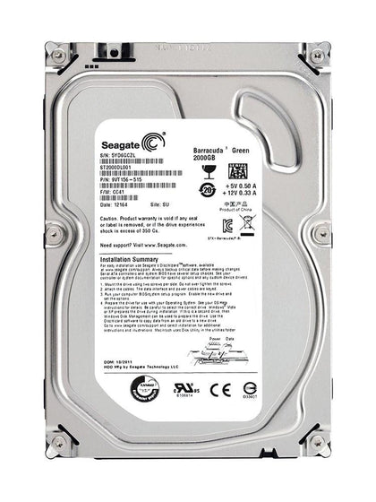 9VT156-515 Seagate Barracuda LP 2TB 5900RPM SATA 3GB/s 32MB Cache 3.5-inch Hard Drive