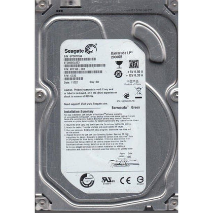 9VT166-301 Seagate Barracuda Green 2TB 5900RPM SATA 6GB/s 64MB Cache 3.5-inch Hard Drive