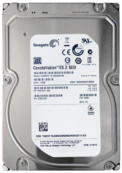 9XK160-268 Seagate Constellation ES.2 3TB 7200RPM SATA 6GB/s 64MB Cache 3.5-inch Hard Drive