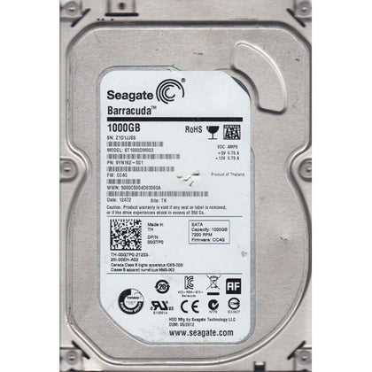9YN162-501 | Seagate Barracuda 1TB 7200RPM SATA 6GB/s 64MB Cache 3.5-inch Hard Drive