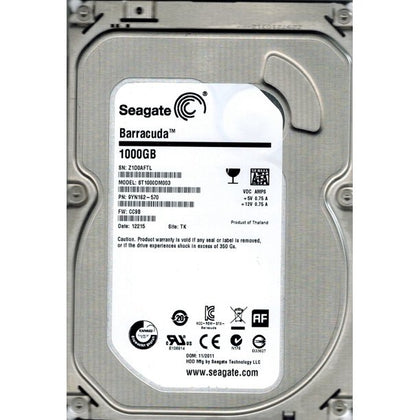 9YN162-570 | Seagate Barracuda 1TB 7200RPM SATA 6GB/s 64MB Cache 3.5-inch Hard Drive