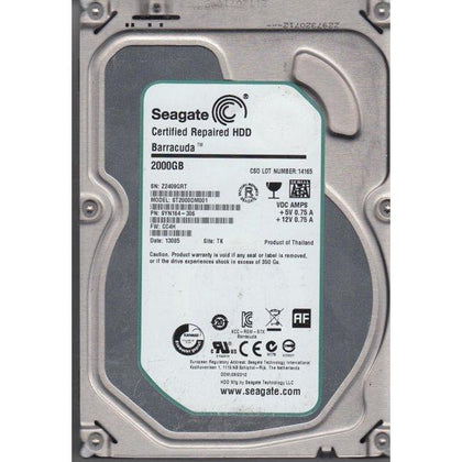 9YN164-306 Seagate Barracuda 2TB 7200RPM SATA 6GB/s 64MB Cache 3.5-inch Hard Drive