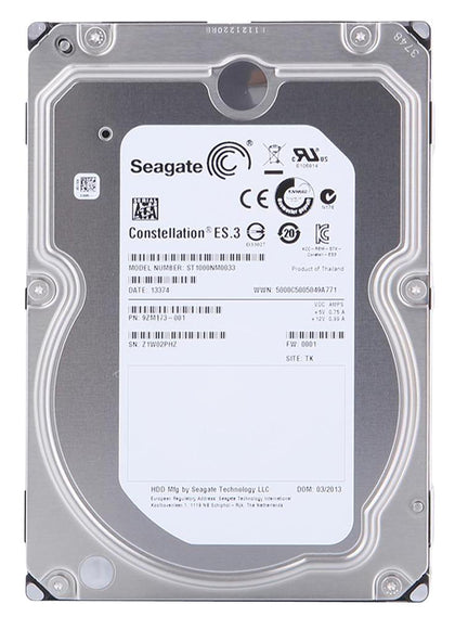 ST1000NM0033 | Seagate Constellation ES.3 1TB 7200RPM SATA 6GB/s 128MB Cache (512n) 3.5-inch Hard Drive