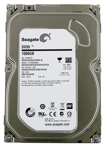 ST1000VX000 Seagate SV35 Series 1TB 7200RPM SATA 6GB/s 64MB Cache 3.5-inch Hard Drive