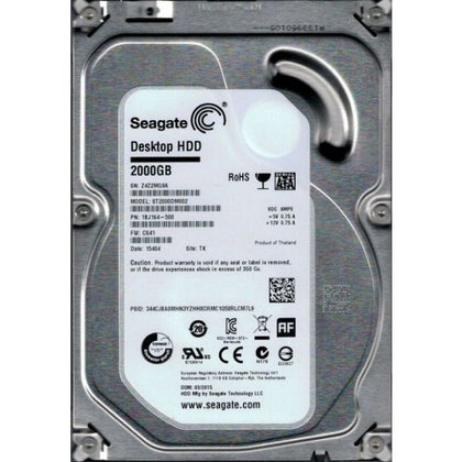 ST2000DM002 Seagate Barracuda 2TB 7200RPM SATA 6GB/s 64MB Cache 3.5-inch Hard Drive