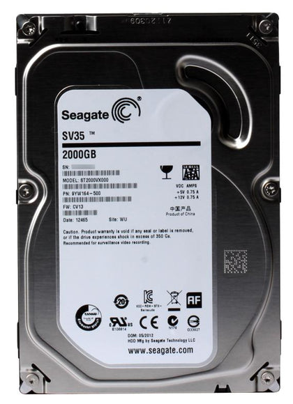 ST2000VX000 Seagate SV35 Series 2TB 7200RPM SATA 6GB/s 64MB Cache 3.5-inch Hard Drive