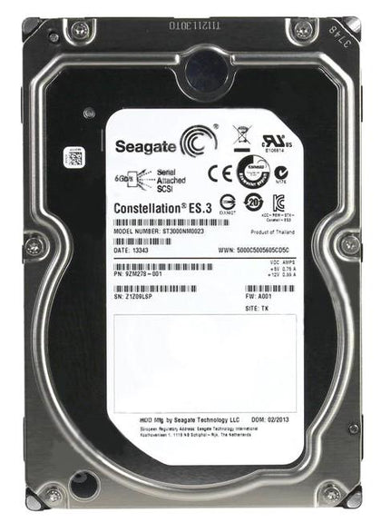 ST3000NM0023 Seagate Constellation ES.3 3TB 7200RPM SAS 6GB/s 128MB Cache (512n) 3.5-inch Hard Drive