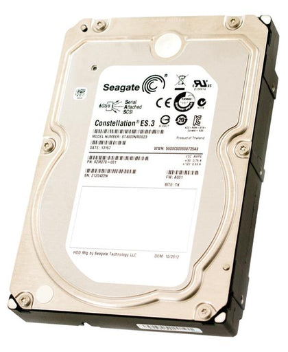 ST4000NM0023 | Seagate Constellation ES.3 4TB 7200RPM SAS 6GB/s 128MB Cache (512n) 3.5-inch Hard Drive