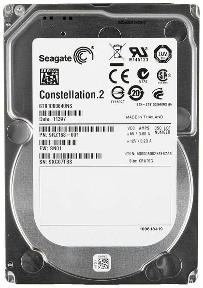 ST91000640NS | Seagate Constellation.2 1TB 7200RPM SATA 6GB/s 64MB Cache (512n) 2.5-inch Hard Drive