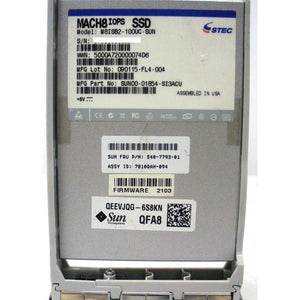 540-7793-01 | Sun 100GB SATA Mach8 IOPS Solid State Drive