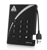 A25-3PL256-S128 | Apricorn Aegis Padlock 128GB USB 3.0 Encrypted 2.5-inch External Solid State Drive