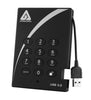 A253PL256500 | Apricorn Aegis Padlock 500GB 5400RPM USB 3.0 8MB Cache Encrypted 2.5-inch External Hard Drive