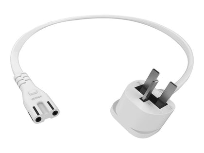 TC 0.5MUKF8 | Vision Professional 0.5M FIGURE-8 Power Extension Cable UK power plug (BS1363) to C7