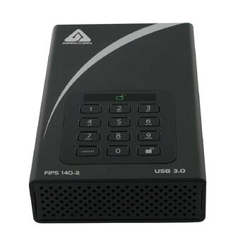 ADT-3PL256F-2000 | Apricorn Aegis Padlock DT 2TB USB 3.0 (AES-256 FISP 140-2) 3.5-inch External Hard Drive