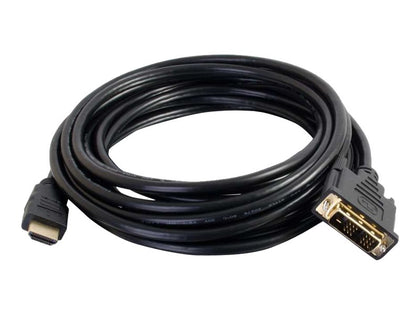 82030 | C2G 1.1.5m HDMI to DVI Adapter 1.5-Meter Cable DVI-D Digital Video Cable Video Cable single link HDMI / DVI DVI-D (M) to HDMI (M) double shielded Black