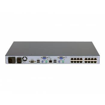 AF617A HP 0x2x16-Port Analog KVM Server Console Switch PS/2 RJ-45 G2 1U 2 Local Users Stackable