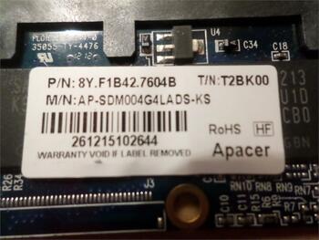 AP-SDM004G4LADS-KS | Apacer 4GB SLC SATA 1.5Gbps Half-Slim SATA Solid State Drive