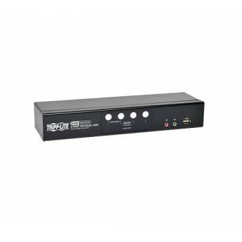 B004-DUA4-HR-K | Tripp-Lite 4-Port DVI Dual-Link USB KVM Switch with Audio and Cables