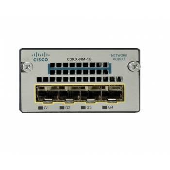 C3KX-NM-1G | Cisco 4-Port Gigabit Ethernet for Catalyst 3560X-24 / 3560X-48 / 3750X-12 / 3750X-24 / 3750X-48