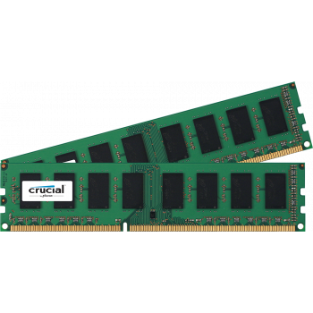 CT2K25664BD160BJ | Crucial 4GB Kit (2 X 2GB) PC3-12800 non-ECC Unbuffered DDR3-1600MHz CL11 240-Pin DIMM 1.35V Low Voltage Single Rank Memory