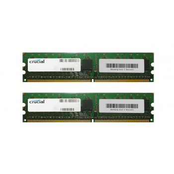CT508543 | Crucial Technology 4GB Kit (2 X 2GB) PC2-5300 ECC Unbuffered DDR2-667MHz CL5 240-Pin DIMM 1.8V Quad Rank Memory for Apple Power Mac G5 (Quad 2.5GHz DDR2) Desktop